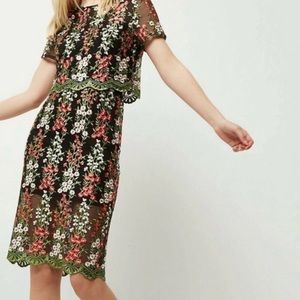 River Island Floral Embroidered Dress